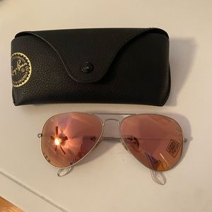 Rayban Mirrored Aviator Sunglasses